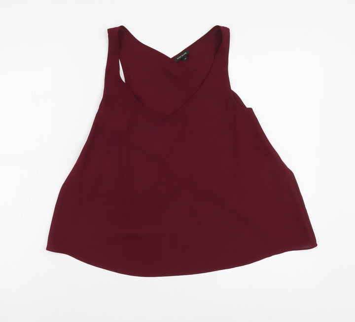 River Island Womens Purple Polyester Camisole Tank Size 10 V-Neck