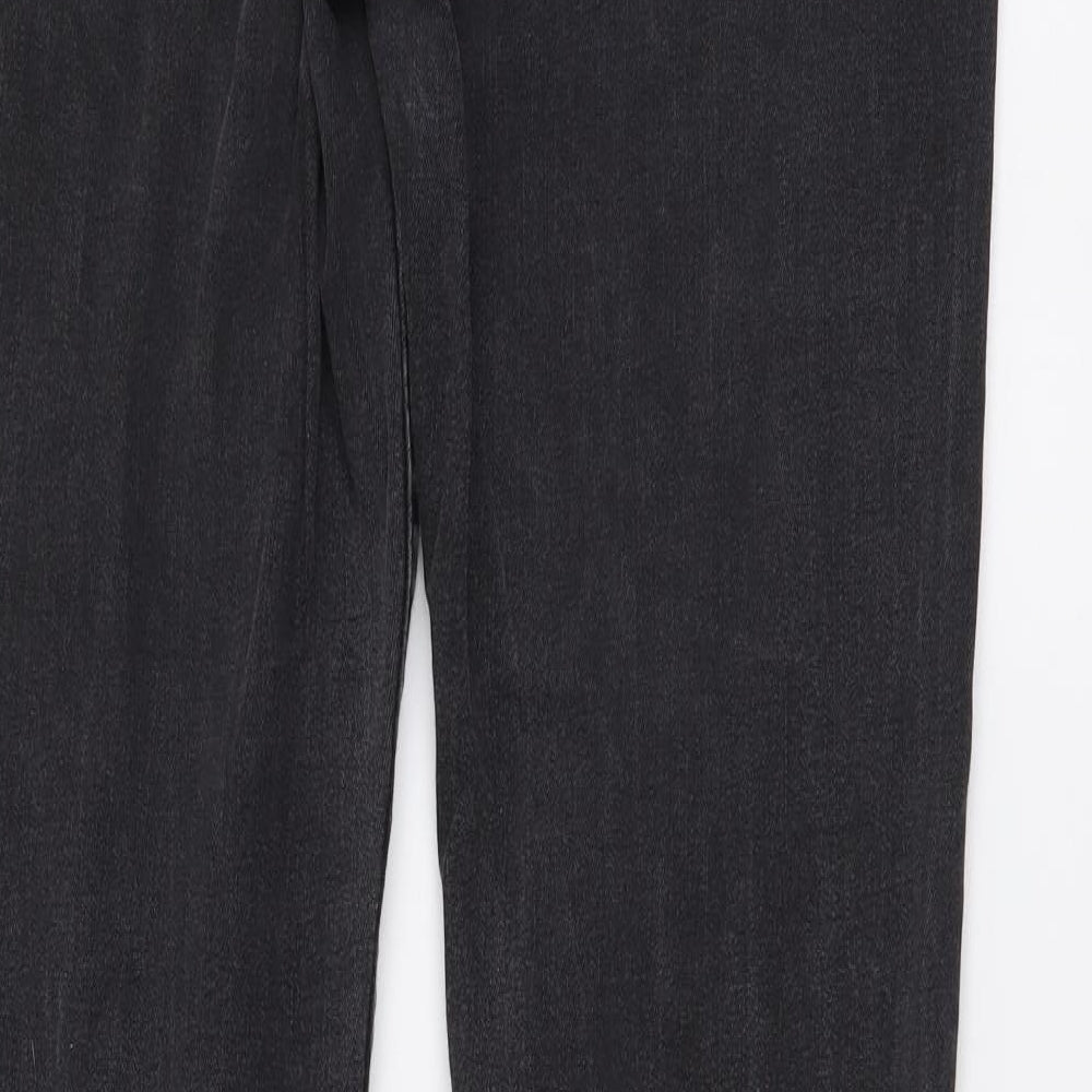 Marks and Spencer Womens Grey Cotton Skinny Jeans Size 12 L32 in Regular Button