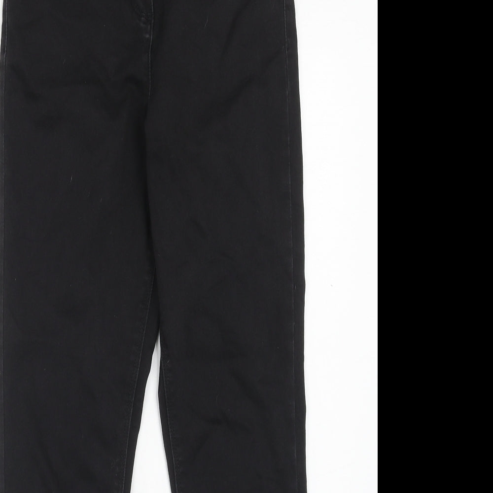 Papaya Womens Black Cotton Skinny Jeans Size 8 Regular Button