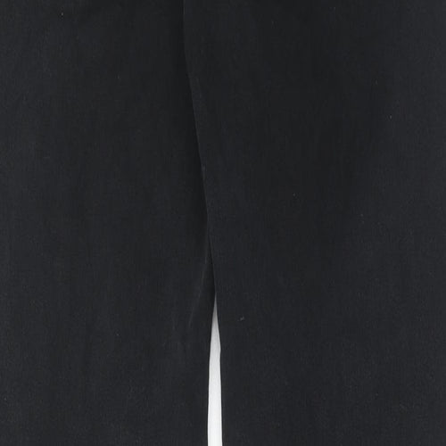 Uniqlo Mens Black Cotton Chino Trousers Size 31 in L34 in Regular Button