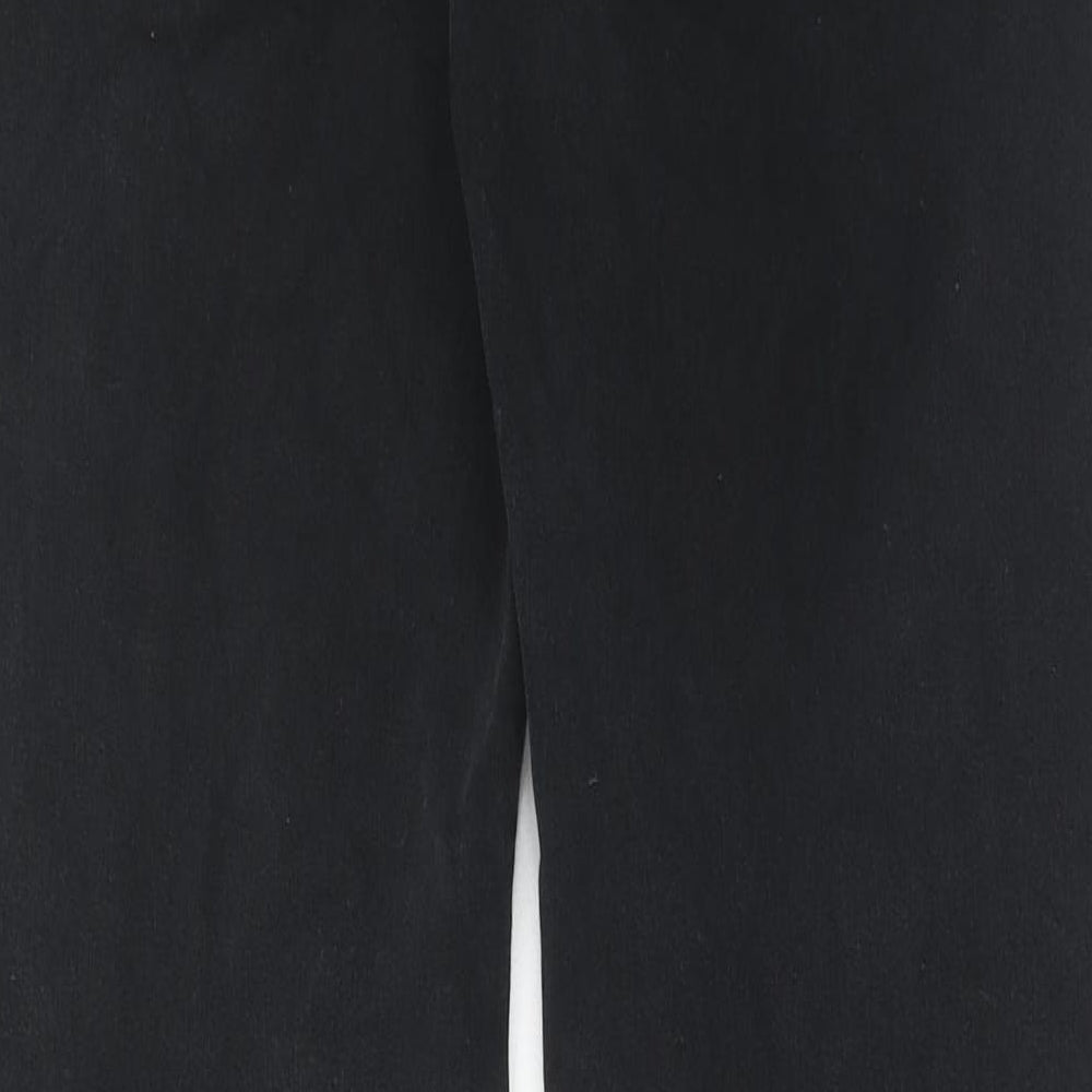 Uniqlo Mens Black Cotton Chino Trousers Size 31 in L34 in Regular Button