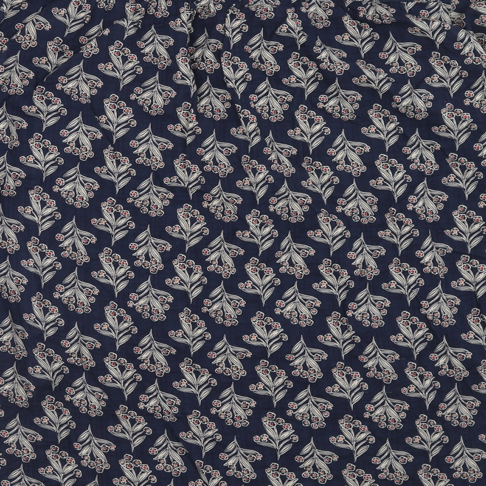 Seasalt Womens Multicoloured Geometric Cotton Basic Button-Up Size 22 Round Neck