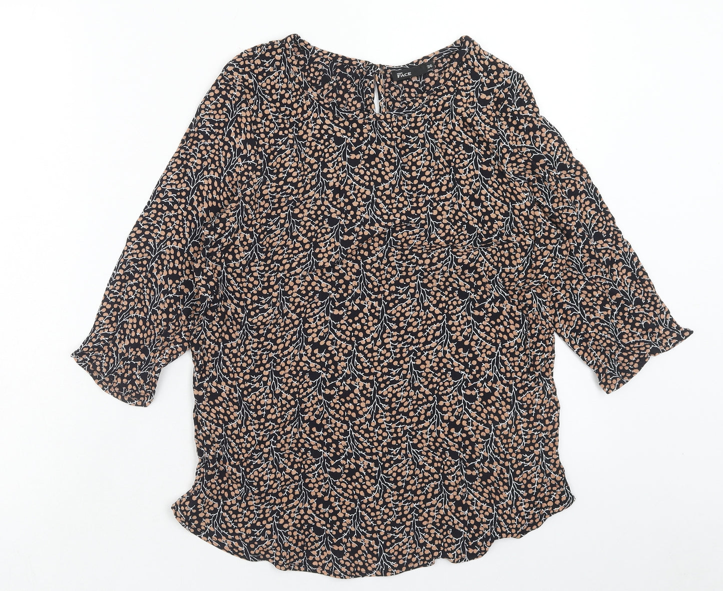 Your Face Womens Multicoloured Floral Viscose Basic Blouse Size 8 Scoop Neck
