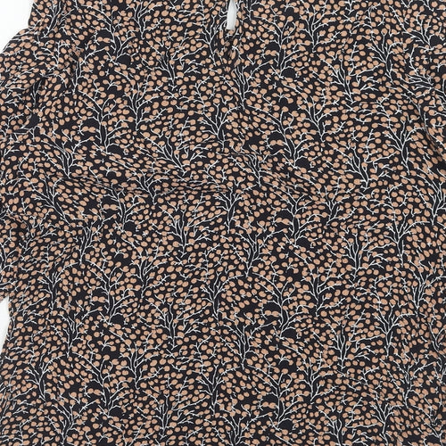 Your Face Womens Multicoloured Floral Viscose Basic Blouse Size 8 Scoop Neck