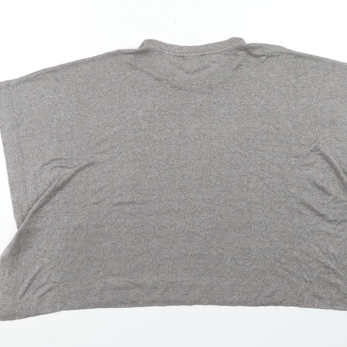 New York Intimates Womens Grey Viscose Basic T-Shirt Size L Round Neck
