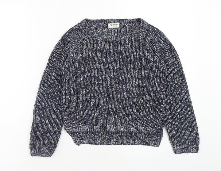 NEXT Girls Multicoloured Round Neck Cotton Pullover Jumper Size 9 Years Pullover