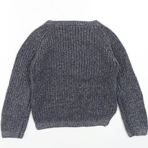 NEXT Girls Multicoloured Round Neck Cotton Pullover Jumper Size 9 Years Pullover