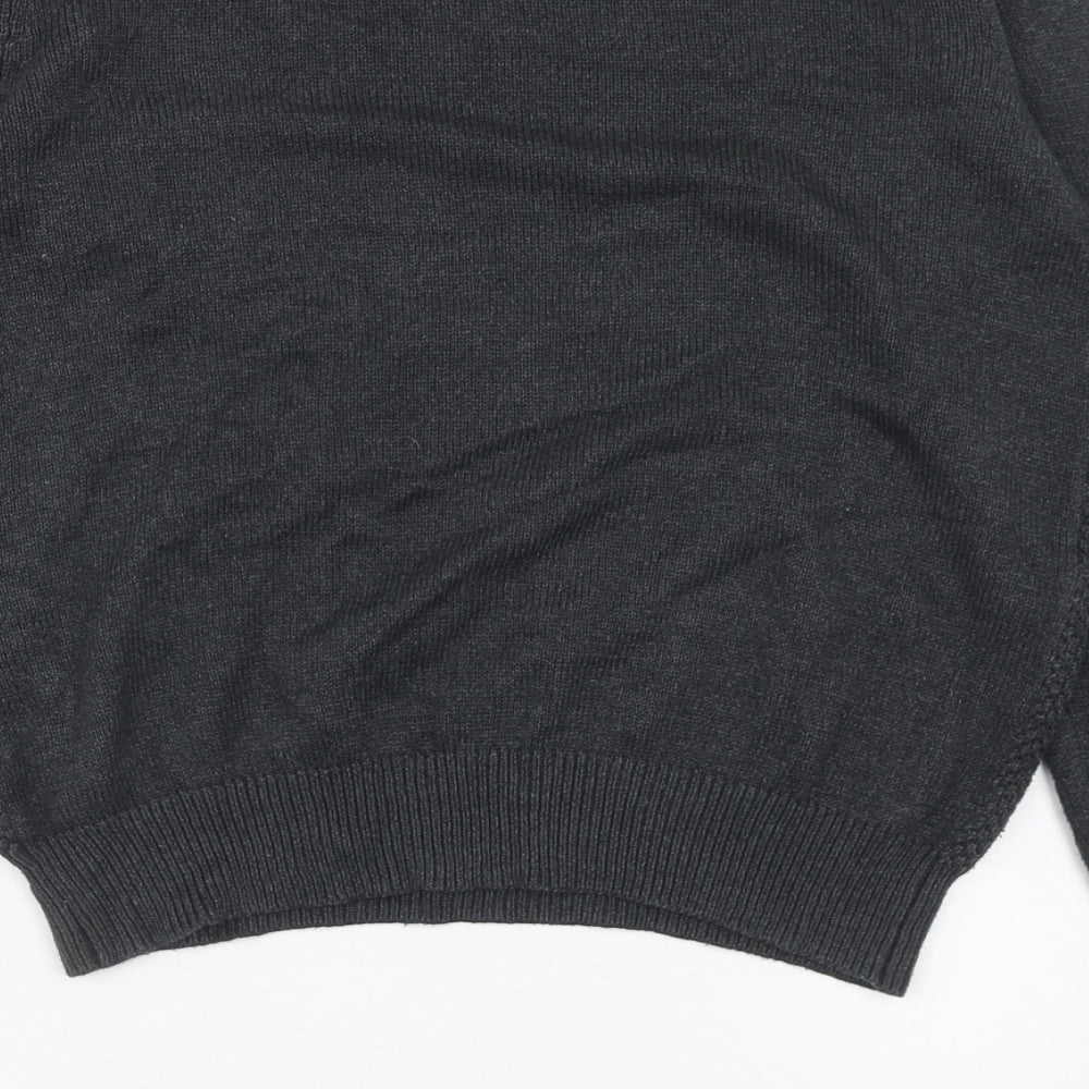 Dorothy Perkins Womens Grey Round Neck Acrylic Pullover Jumper Size 12 - Christmas