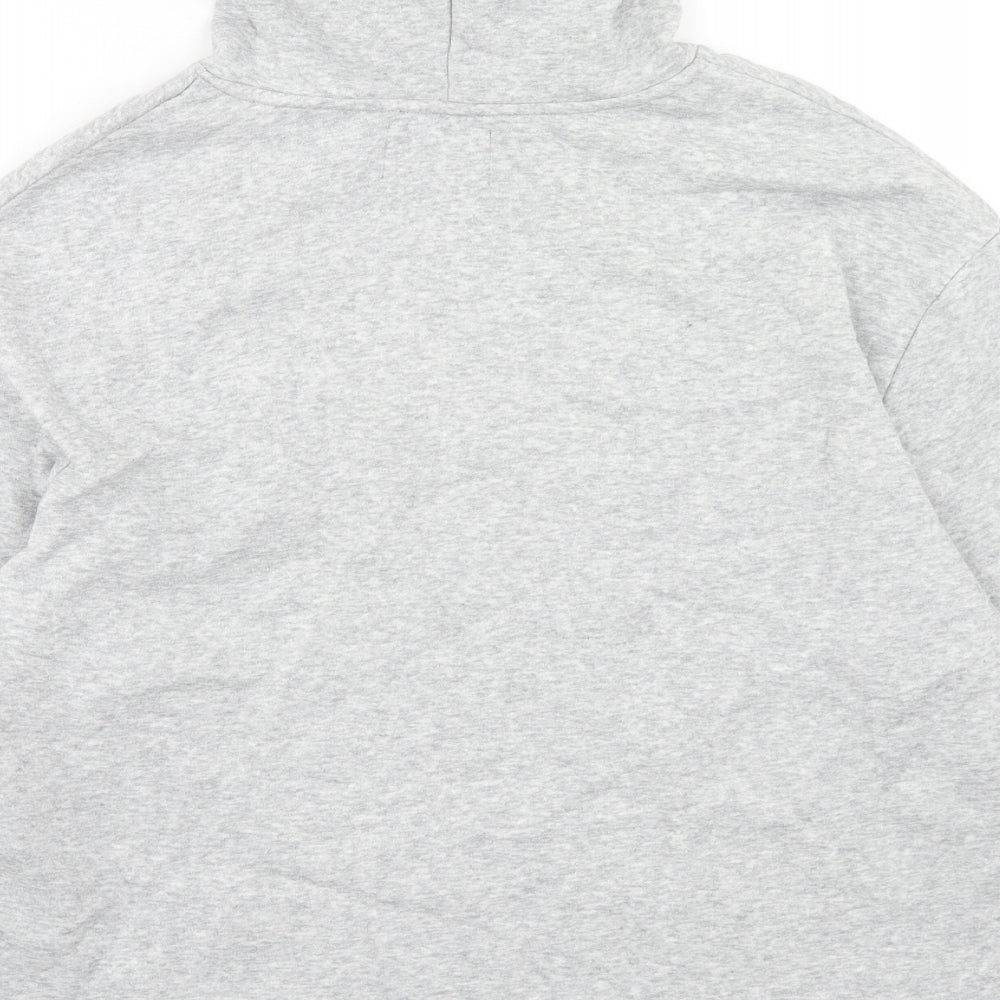 Pieces Womens Grey Cotton Pullover Hoodie Size M Zip