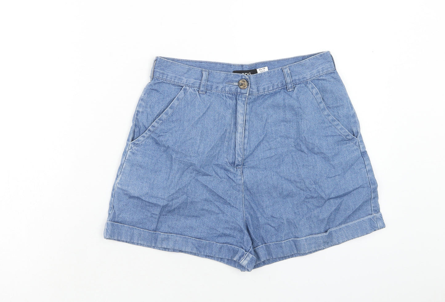 BDG Womens Blue Cotton Chino Shorts Size XS Regular Button
