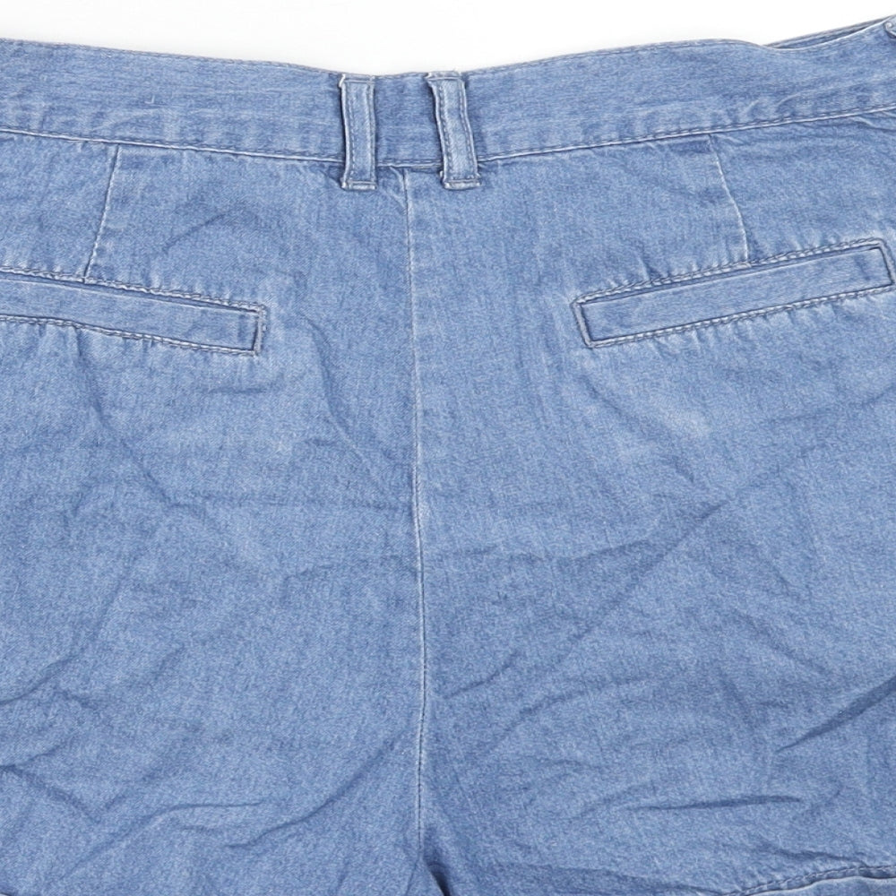 BDG Womens Blue Cotton Chino Shorts Size XS Regular Button
