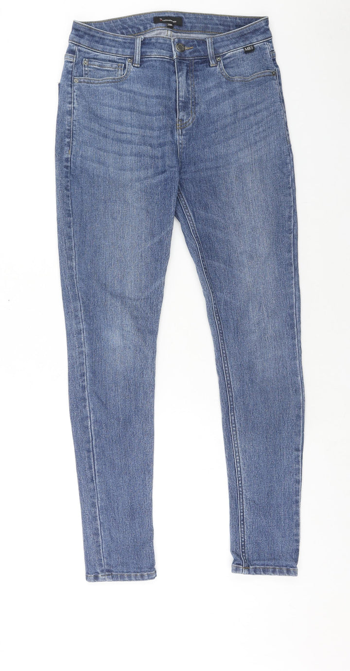 Incorporate Wear Womens Blue Cotton Skinny Jeans Size 28 in Regular Button
