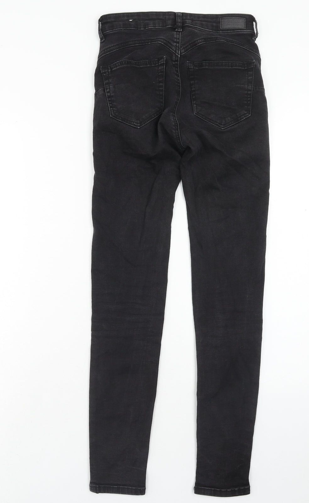 Pull&Bear Womens Black Cotton Skinny Jeans Size 6 Regular Button