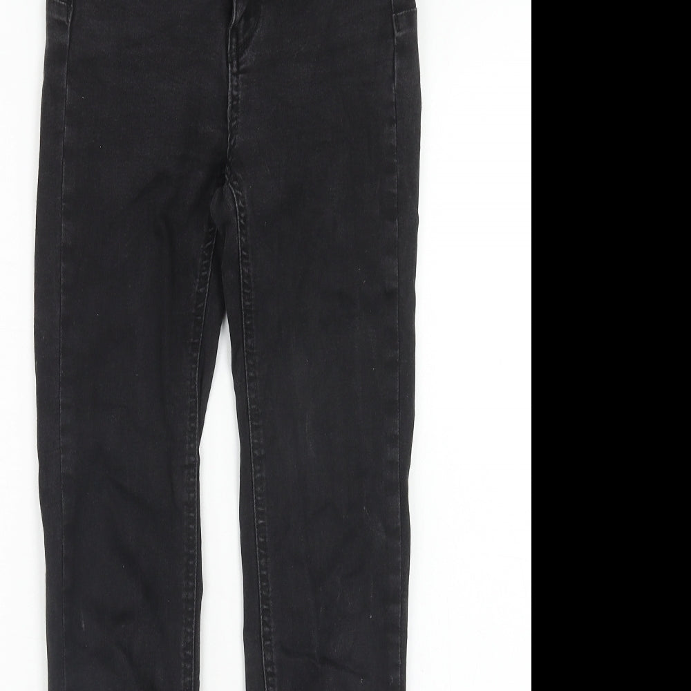 Pull&Bear Womens Black Cotton Skinny Jeans Size 6 Regular Button