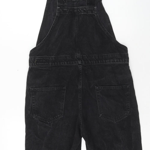 ASOS Womens Black Cotton Shorts One-Piece Size S Button