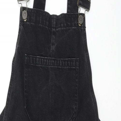 ASOS Womens Black Cotton Shorts One-Piece Size S Button