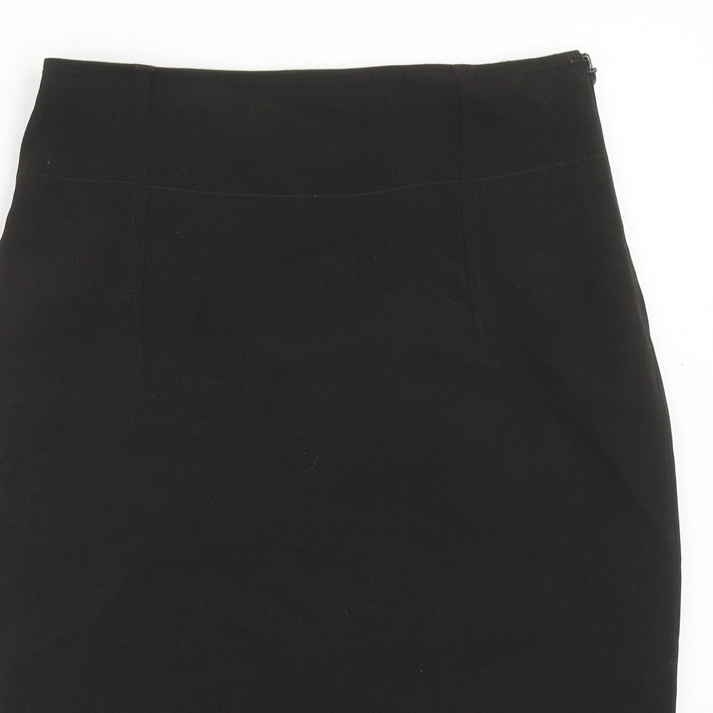 Jigsaw Womens Black Polyester Straight & Pencil Skirt Size 10 Zip
