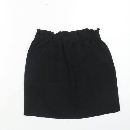 Bershka Womens Black Viscose Mini Skirt Size S