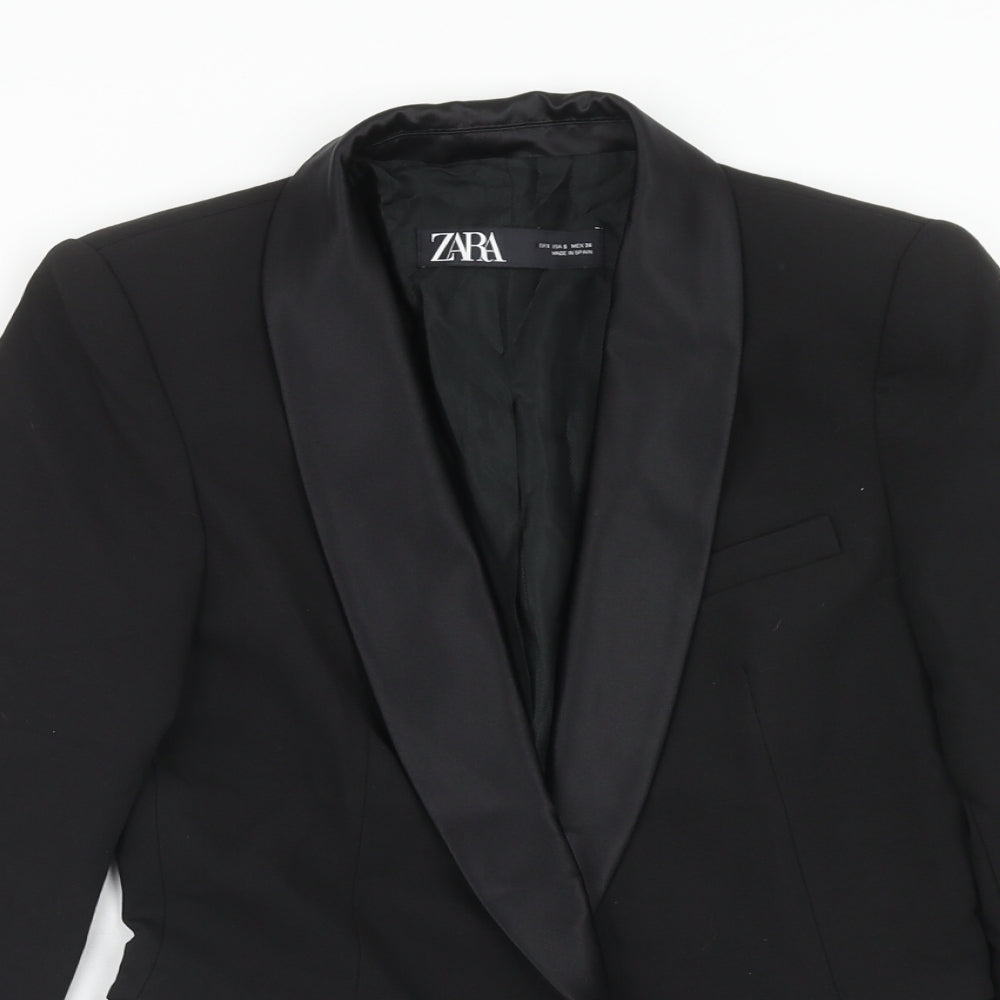 Zara Womens Black Jacket Blazer Size S Button