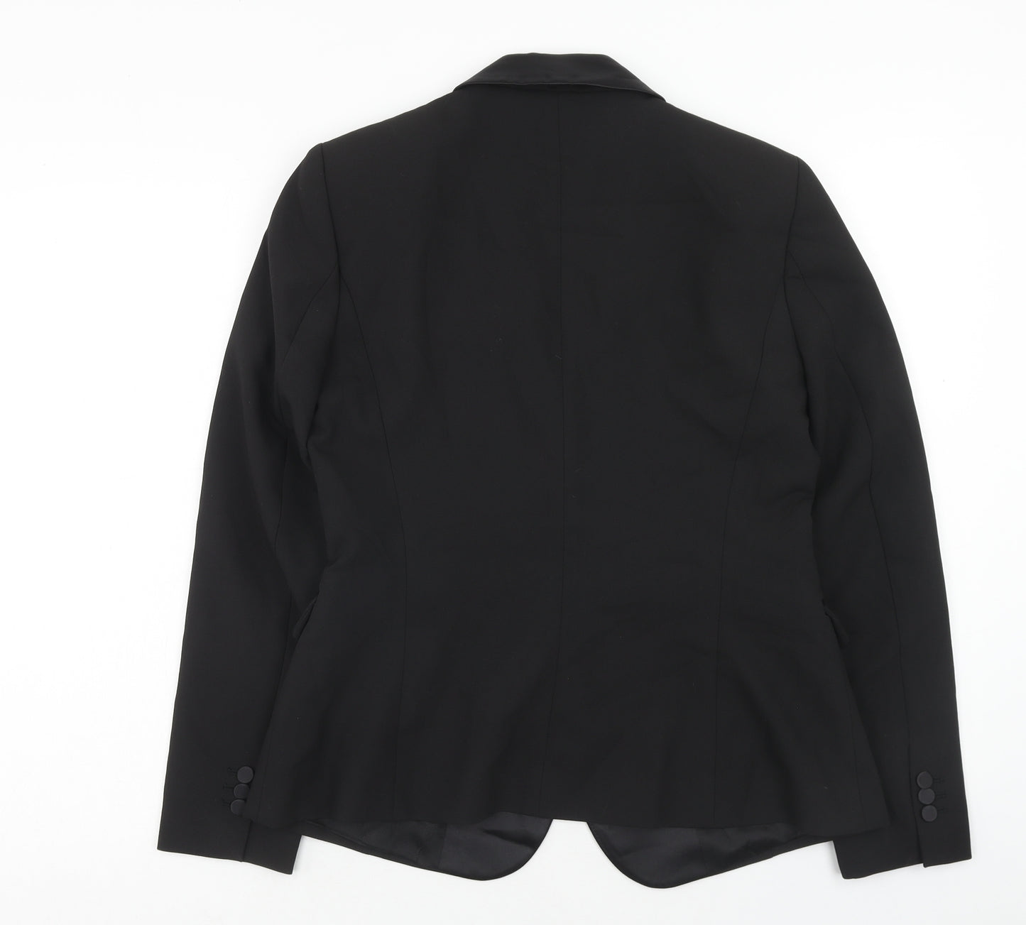 Zara Womens Black Jacket Blazer Size L Button