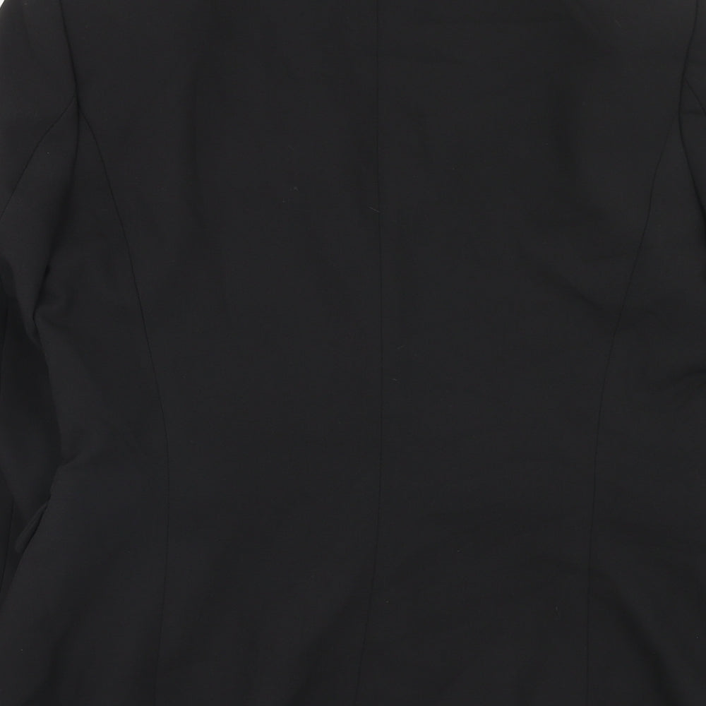 Zara Womens Black Jacket Blazer Size L Button