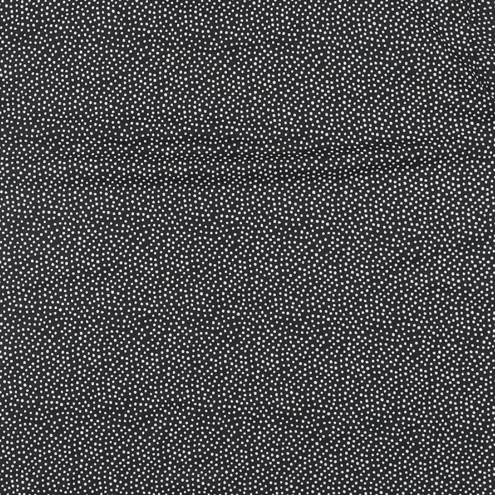 Marks and Spencer Womens Black Polka Dot Polyester Basic Blouse Size 22 Round Neck
