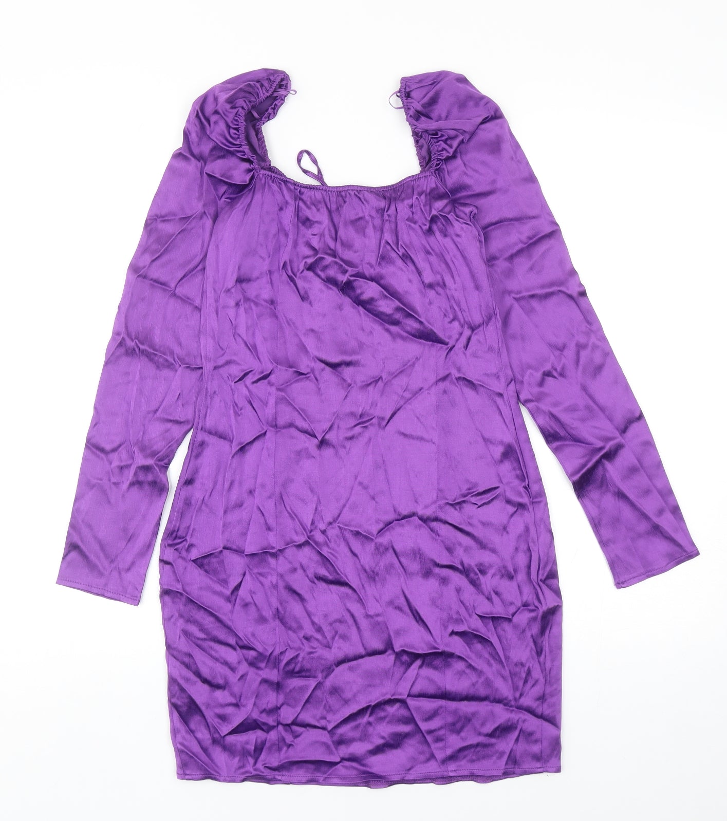 Zara Womens Purple Viscose Mini Size M Scoop Neck Pullover