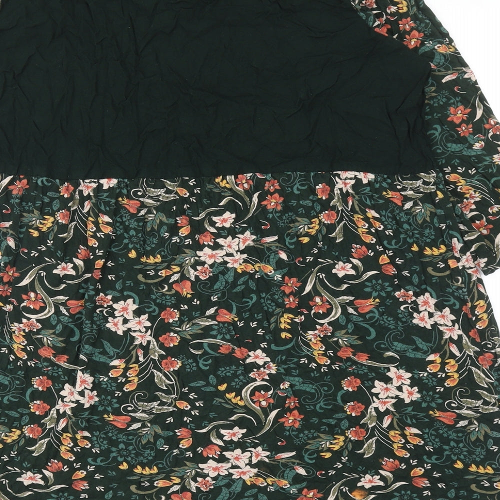 TU Womens Multicoloured Floral Viscose Basic Blouse Size 20 Scoop Neck