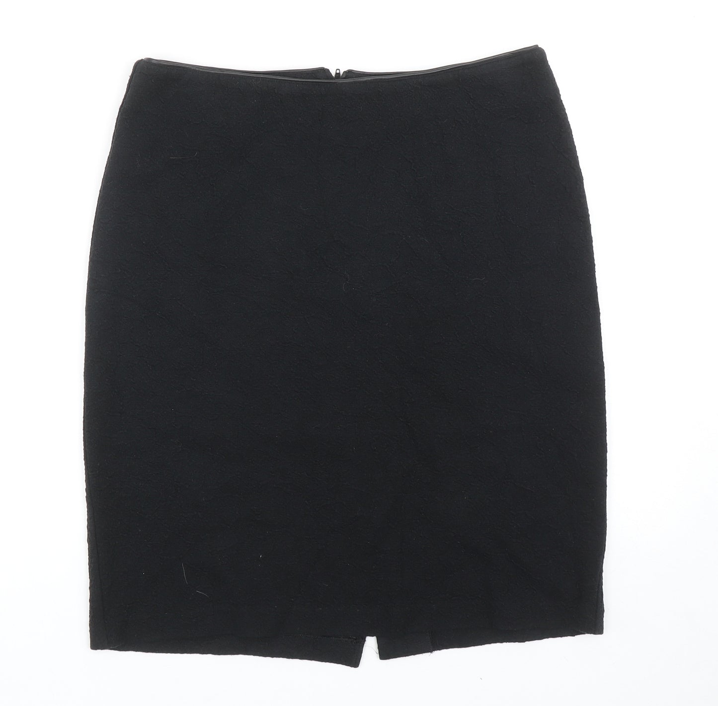 Steilmann Womens Black Cotton Straight & Pencil Skirt Size 12 Zip