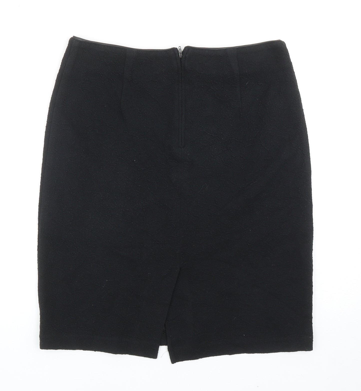 Steilmann Womens Black Cotton Straight & Pencil Skirt Size 12 Zip