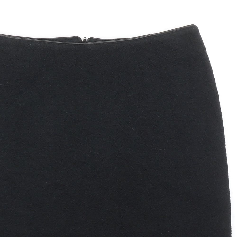 Steilmann Womens Black Cotton Straight & Pencil Skirt Size 12 Zip