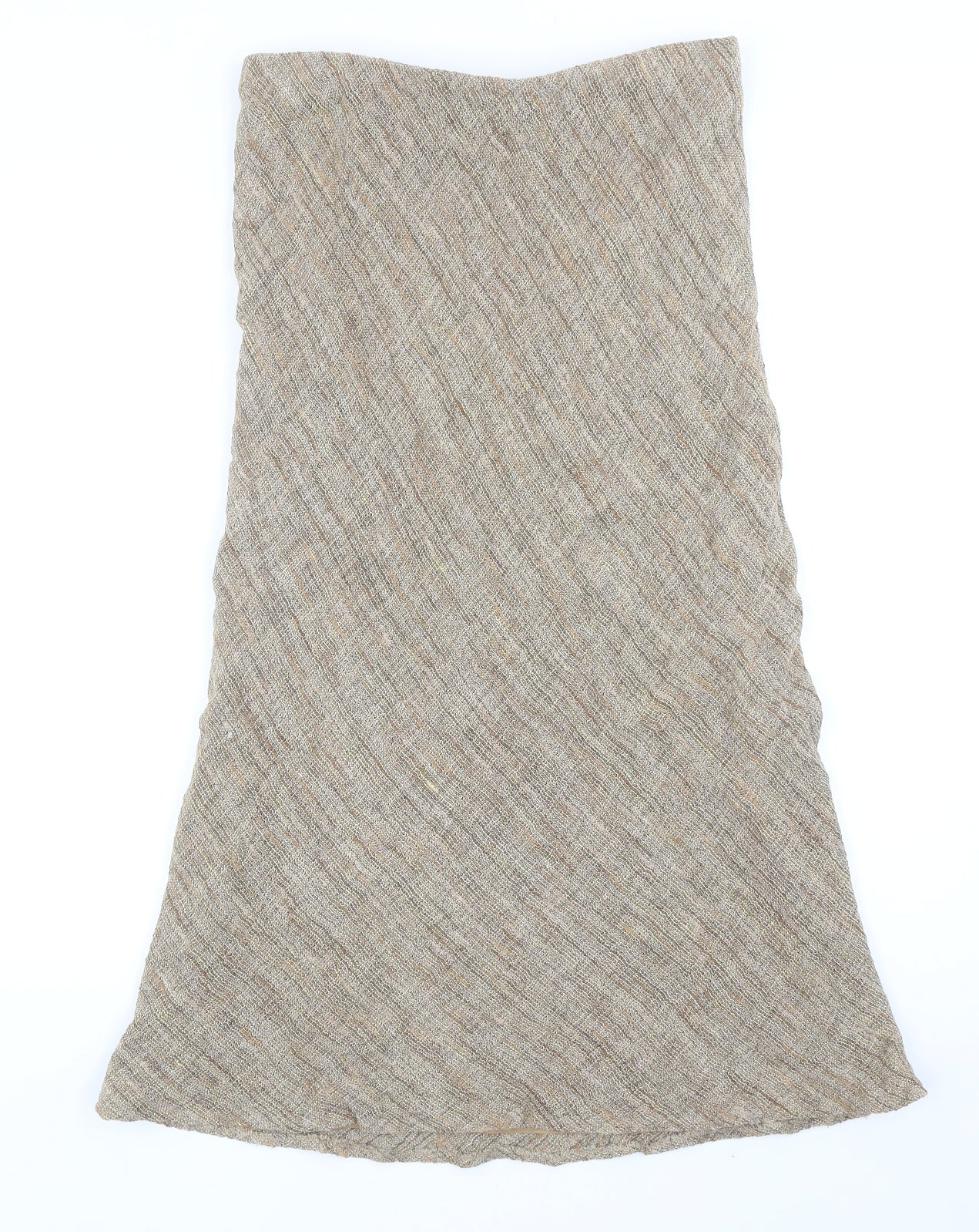 Minuet Womens Beige Linen A-Line Skirt Size 14