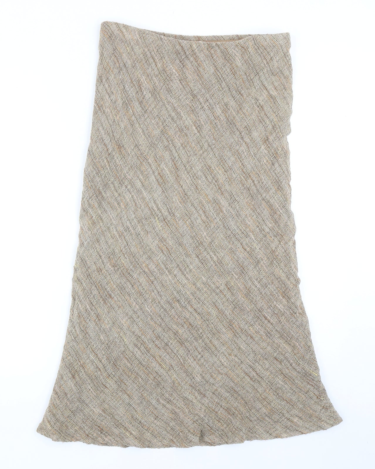 Minuet Womens Beige Linen A-Line Skirt Size 14
