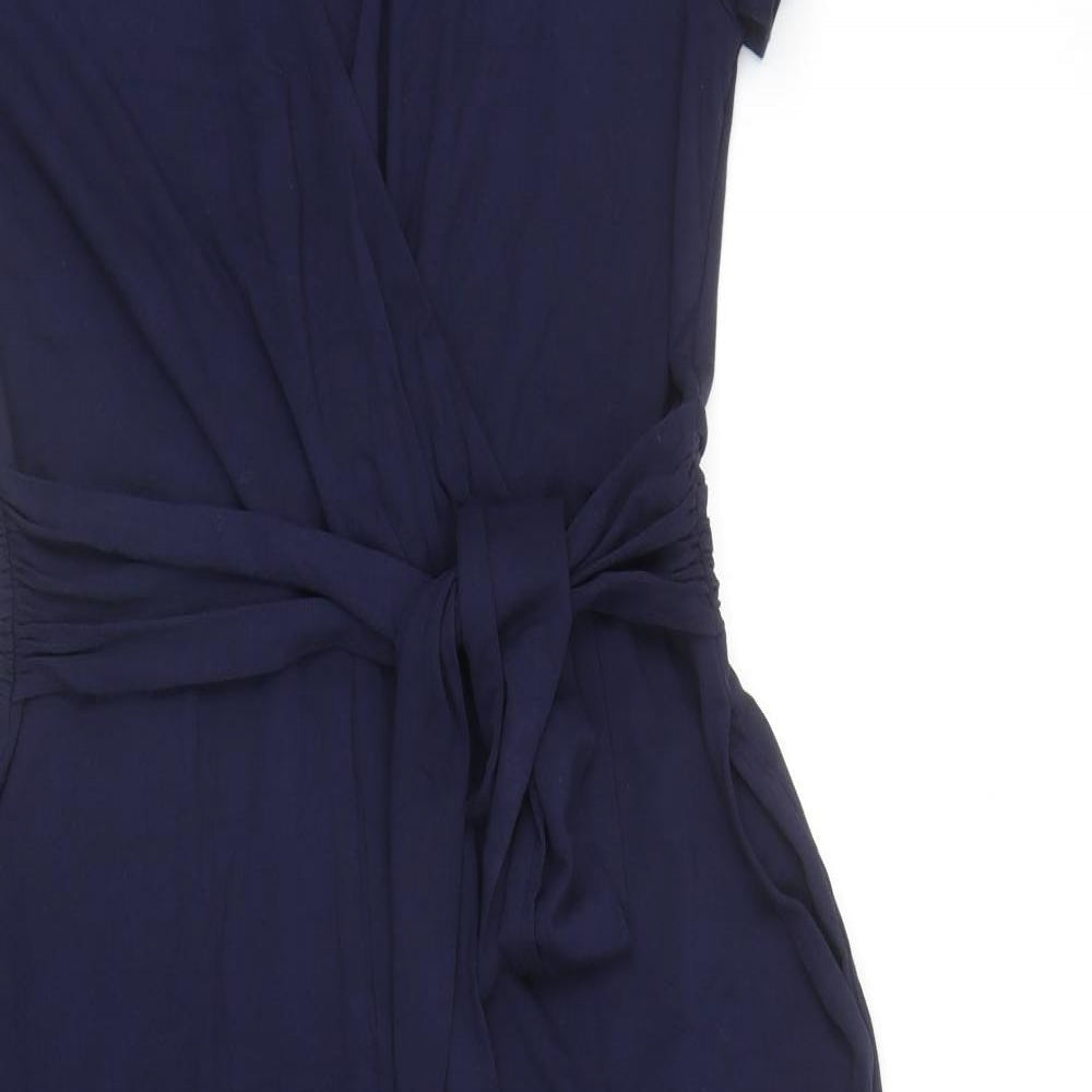 Boden Womens Blue Viscose Jumpsuit One-Piece Size 12 Pullover