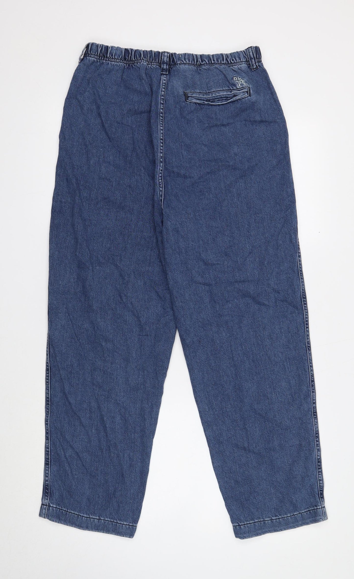 Urban Outfitters Mens Blue Cotton Straight Jeans Size 30 in L30 in Regular Drawstring