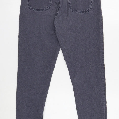 PRETTYLITTLETHING Womens Grey Cotton Jegging Jeans Size 12 Regular Button