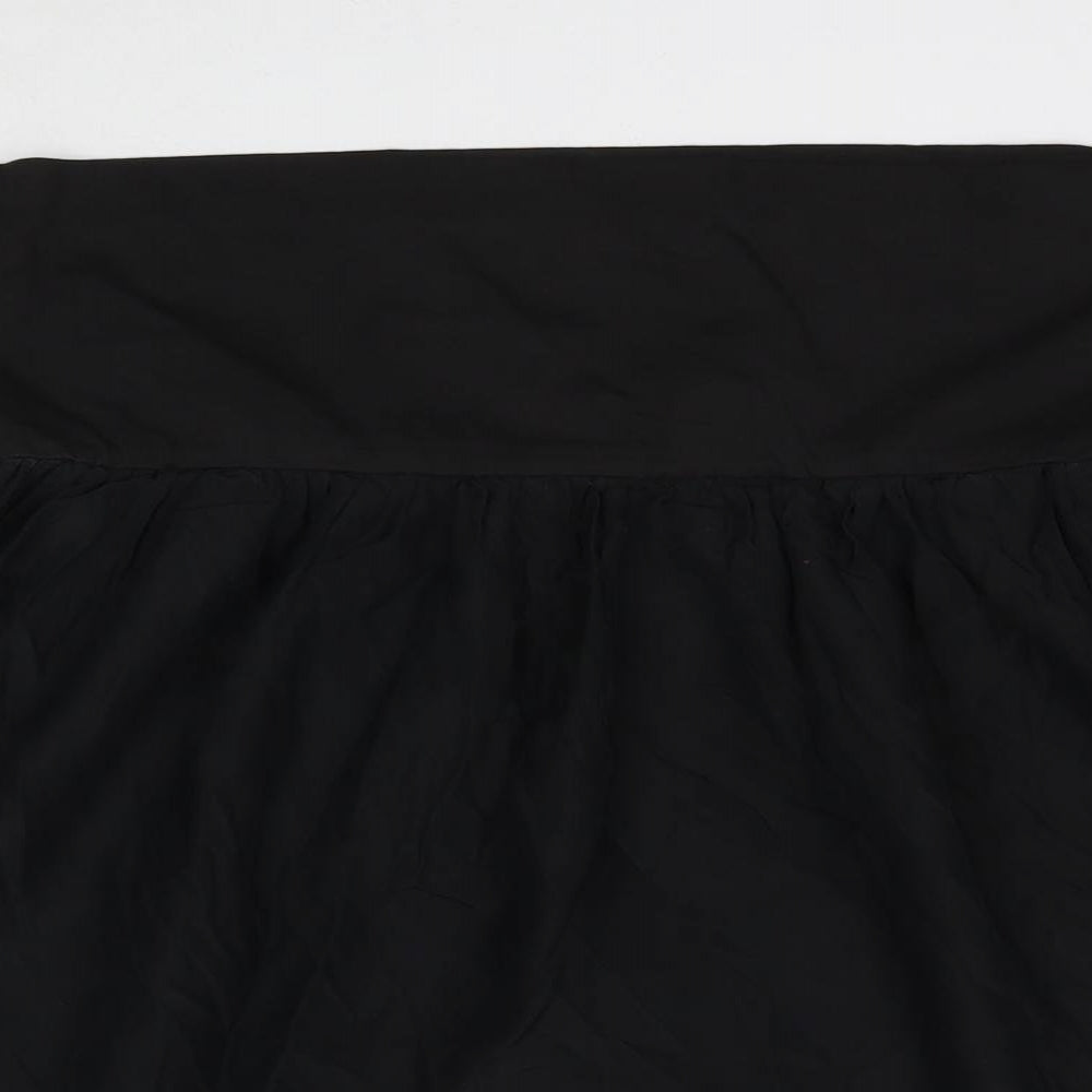 Ann Taylor Womens Black Cotton Mini Skirt Size L