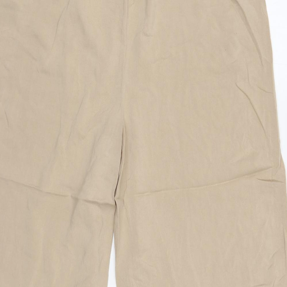 Primark Womens Beige Viscose Trousers Size 14 Regular