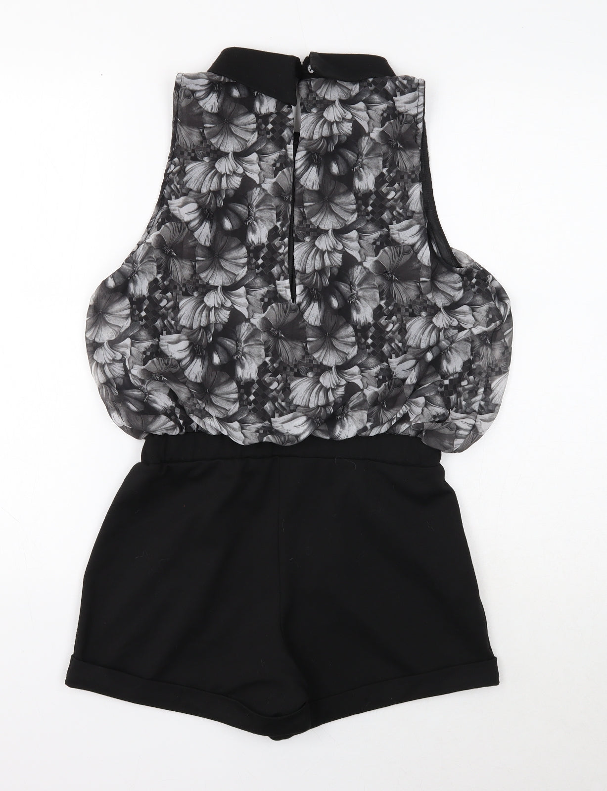 Mandi Womens Black Polyester Playsuit One-Piece Size 8 Button