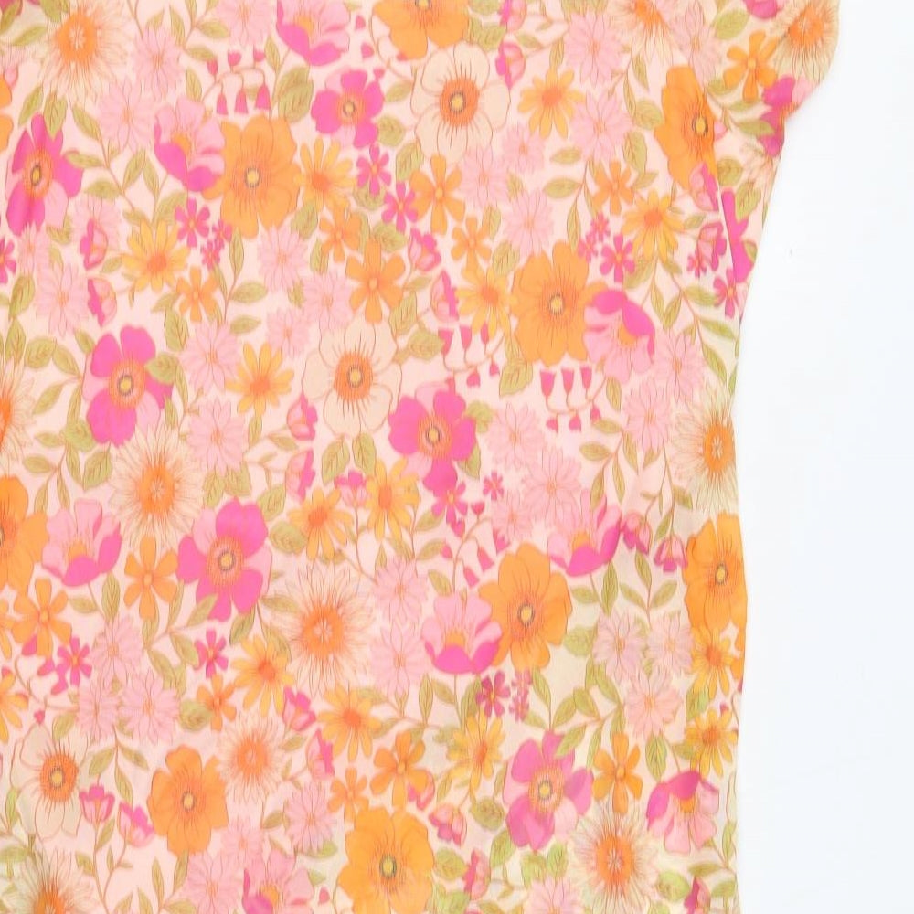 Primark Womens Multicoloured Floral Polyester A-Line Size 20 Square Neck Pullover