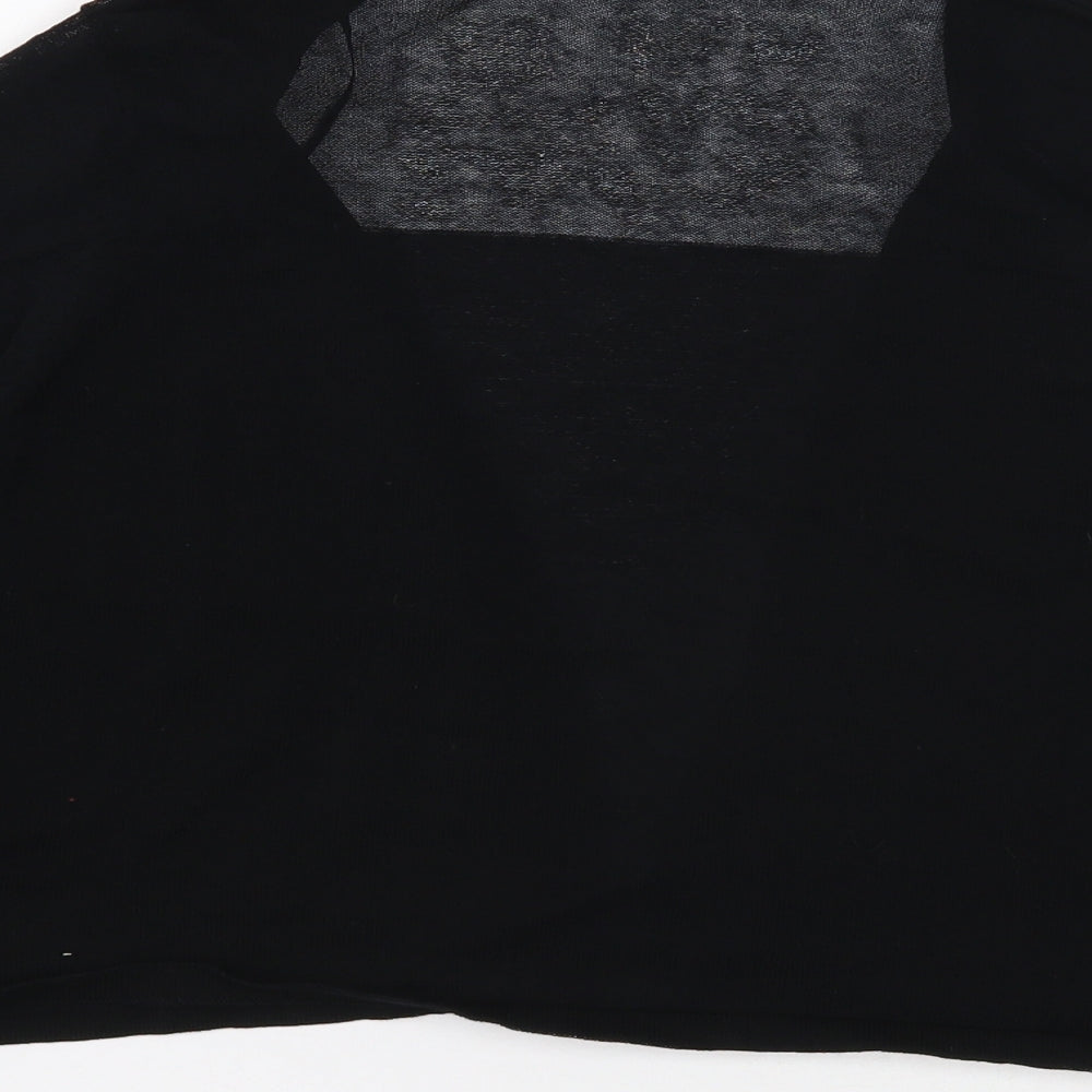 Marks and Spencer Womens Black Square Neck Viscose Cardigan Jumper Size 12