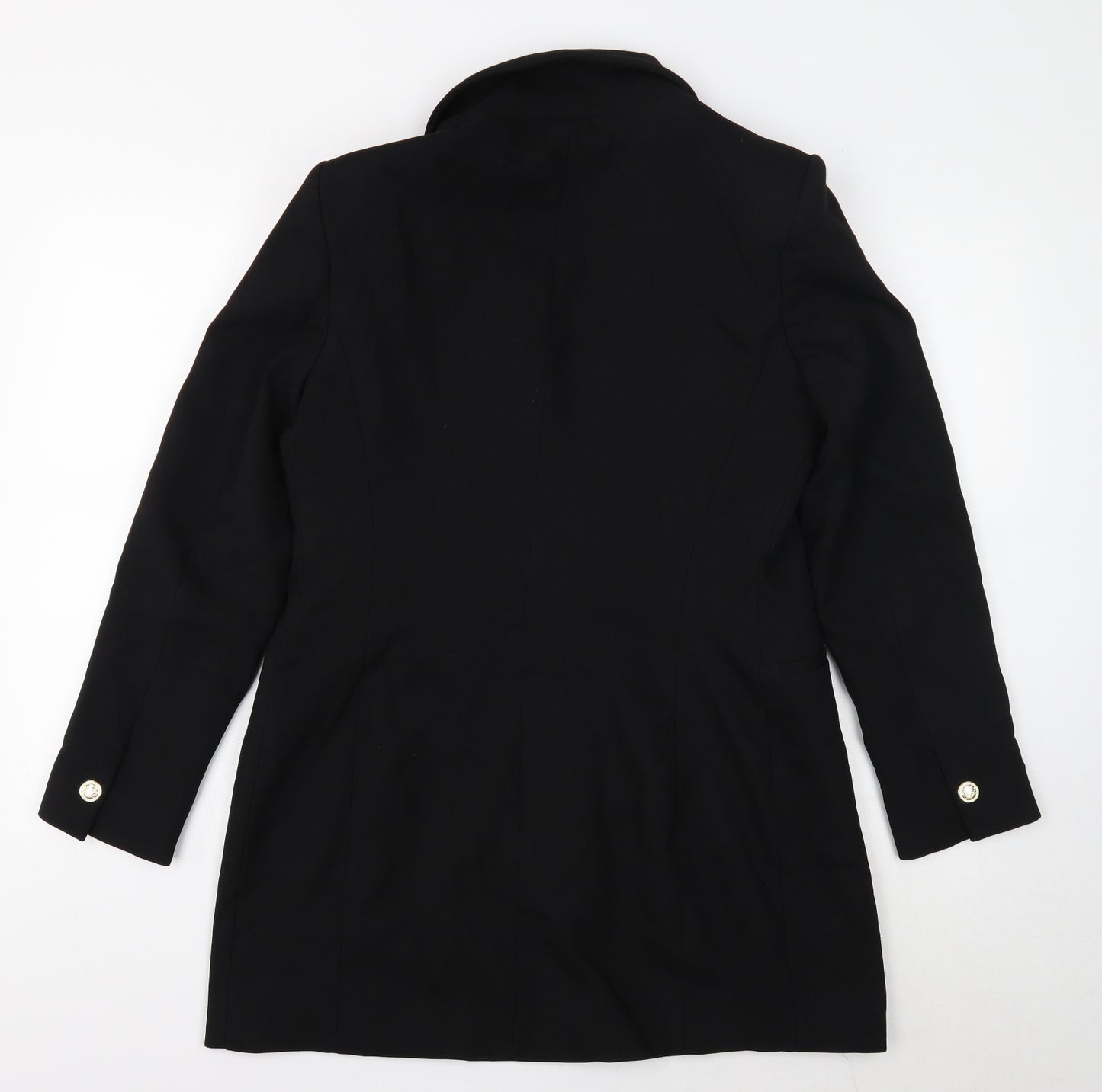 Zara Womens Black Jacket Blazer Size 16 Button