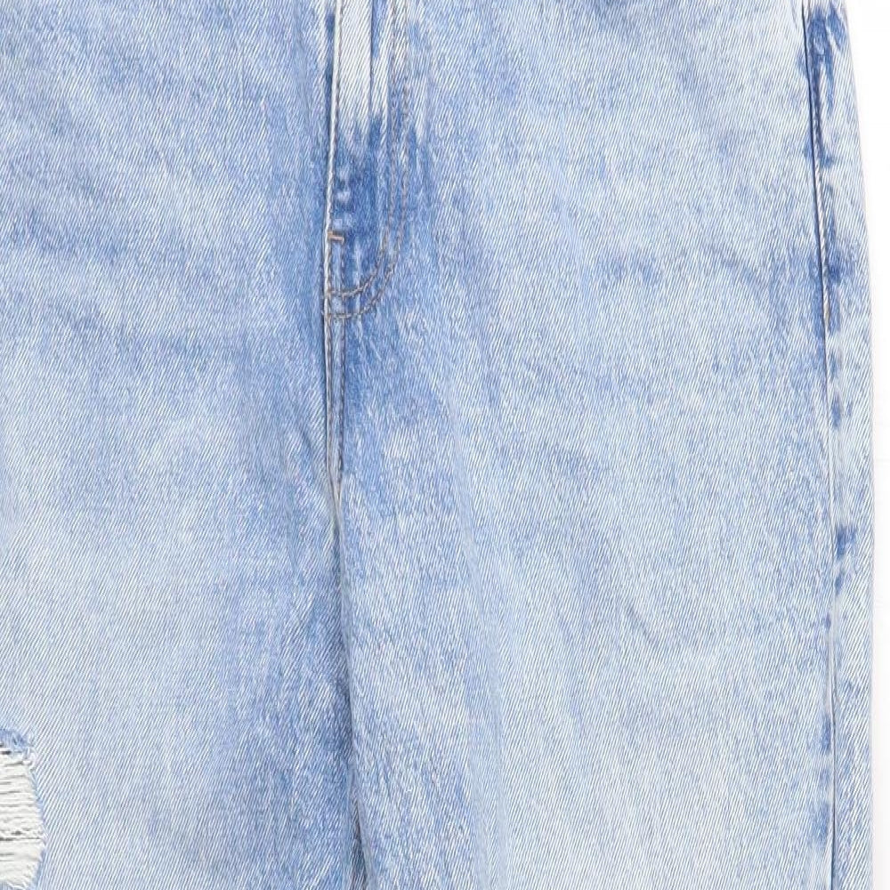 New Look Womens Blue Cotton Skinny Jeans Size 10 Regular Button