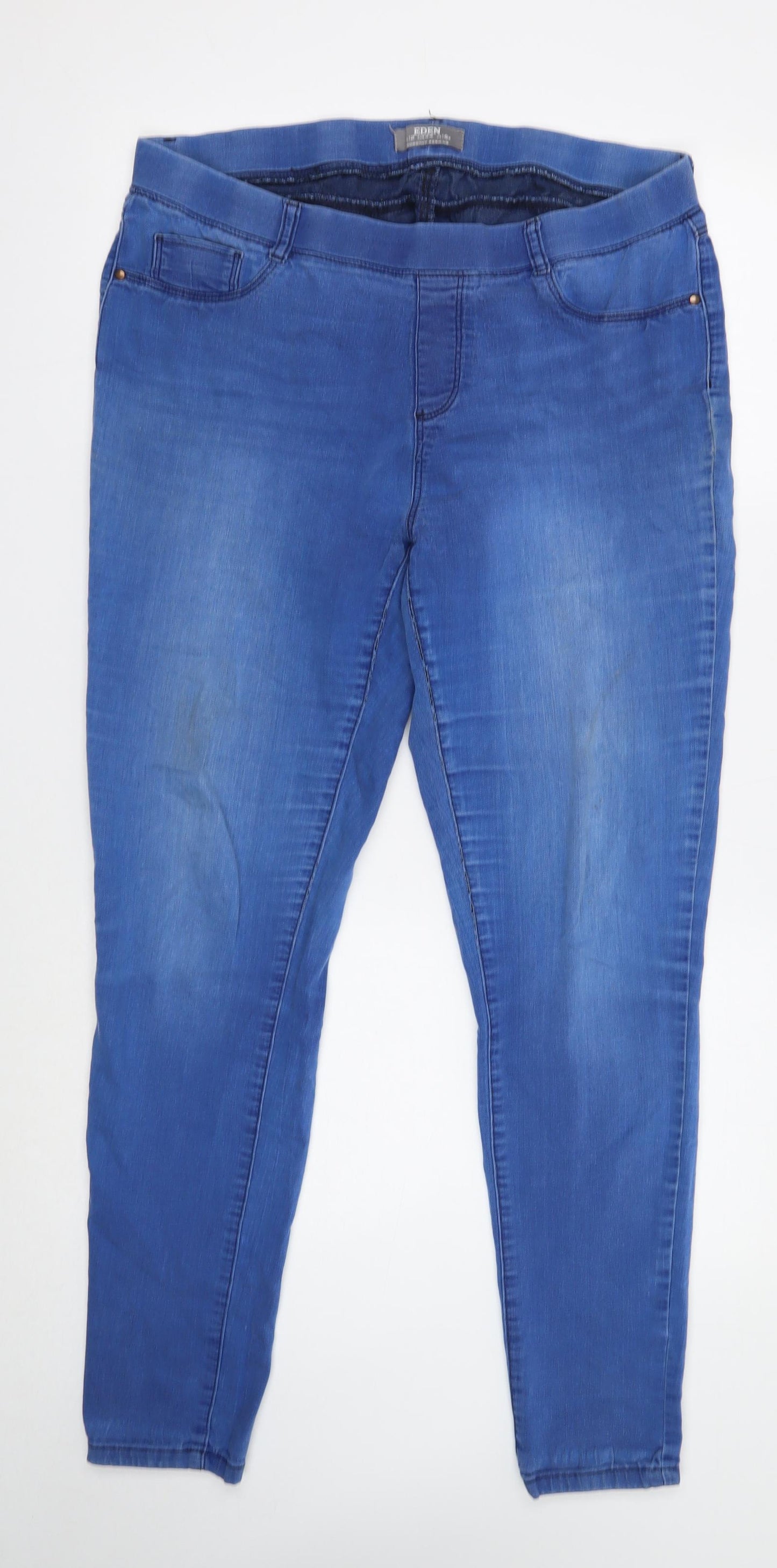 Eden Womens Blue Cotton Jegging Jeans Size 16 Regular