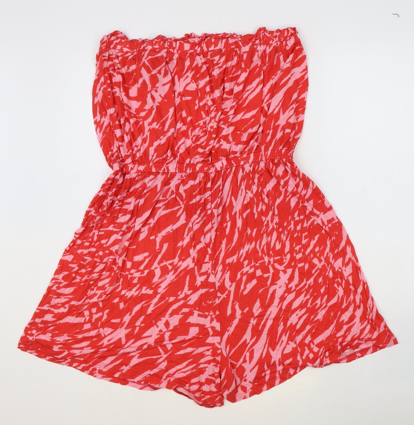 George Womens Red Geometric Viscose Playsuit One-Piece Size XL