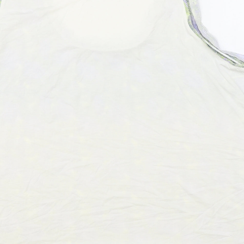 Marks and Spencer Womens Multicoloured Geometric Polyester Basic Tank Size 20 Scoop Neck