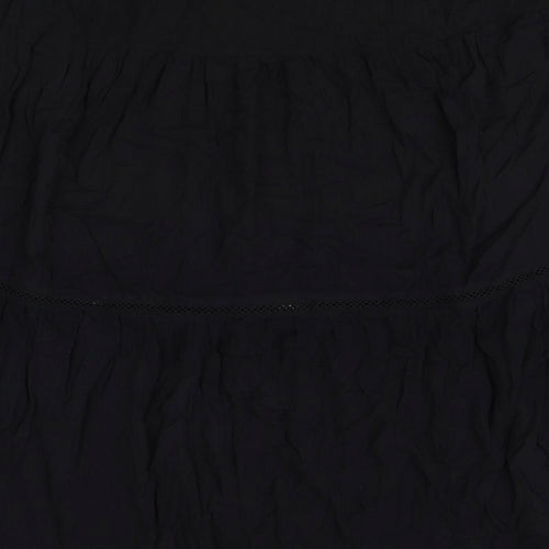 Marks and Spencer Womens Black Viscose A-Line Skirt Size 20