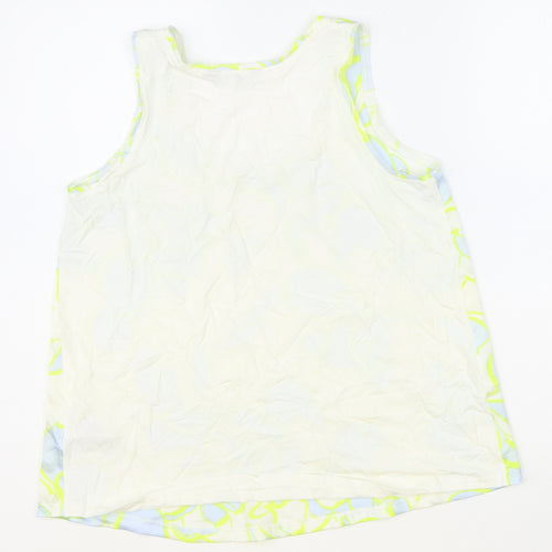 Marks and Spencer Womens Multicoloured Floral Polyester Basic Blouse Size 8 Scoop Neck