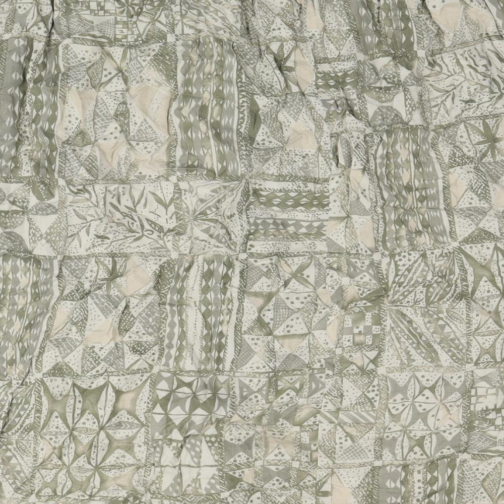 Berkertex Womens Grey Geometric Viscose A-Line Skirt Size 22