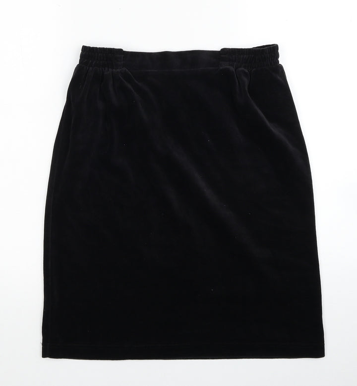 Preworn Womens Black Cotton Straight & Pencil Skirt Size S